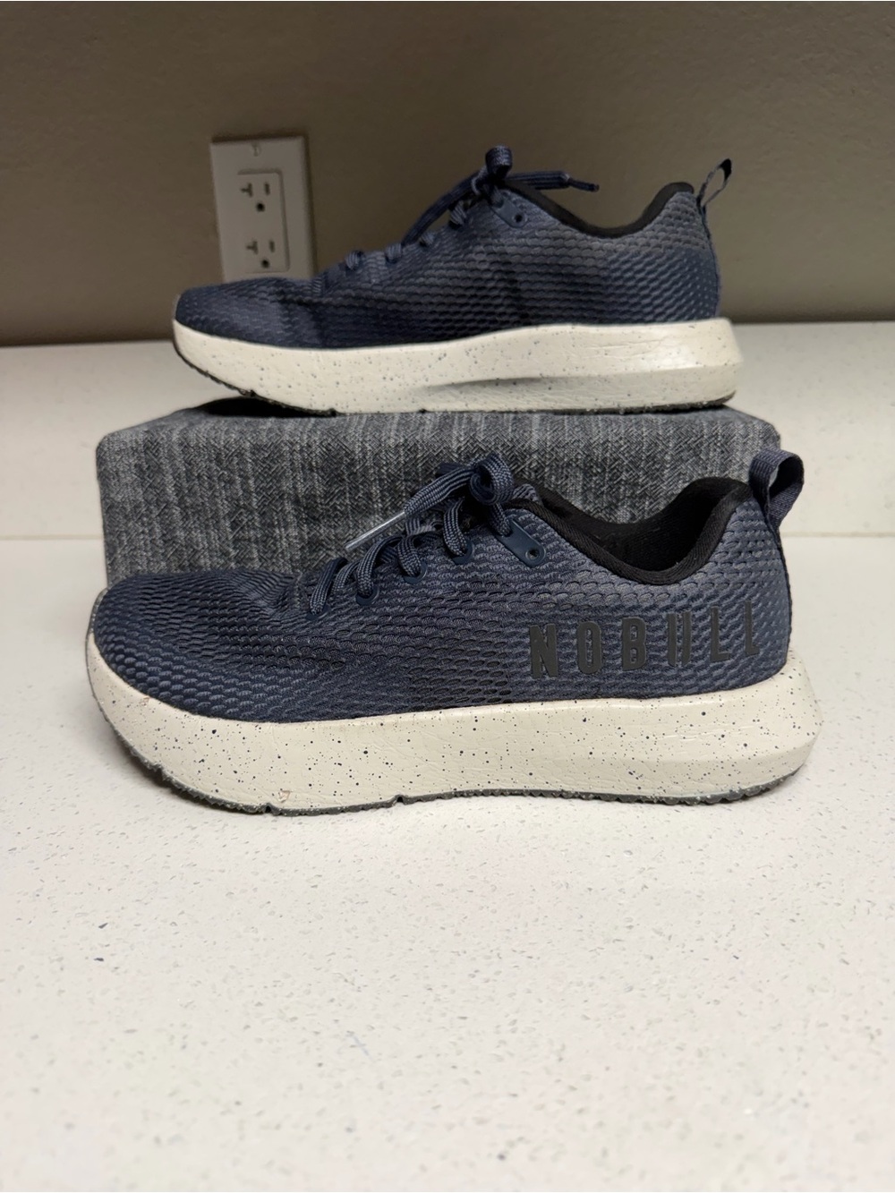 NOBULL Knit Runner - Navy and White Speckle